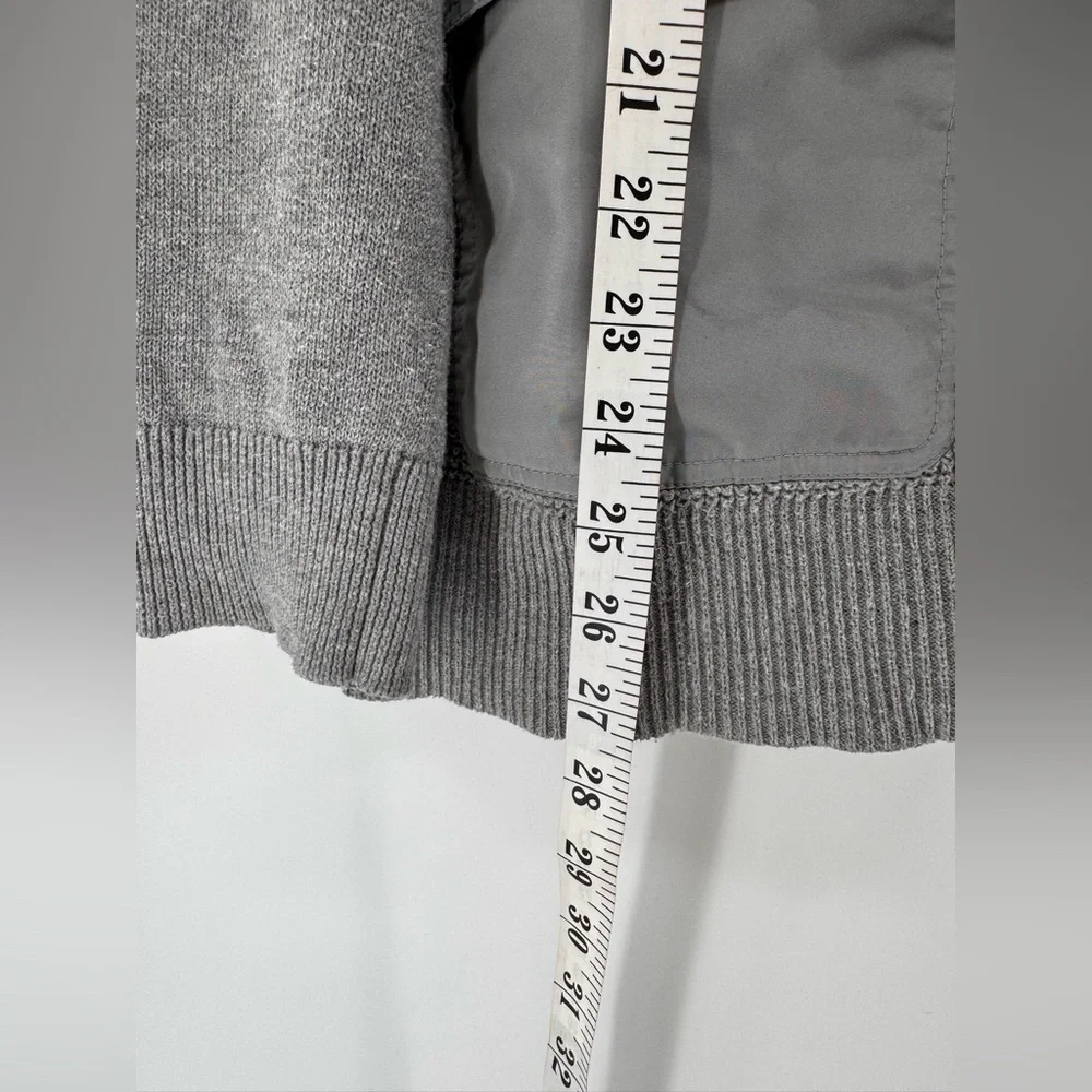 Ralph Lauren LRL Women’s Sz L Gray Sweater Pickets Drawstring 1/4 zip - Picture 4 of 7